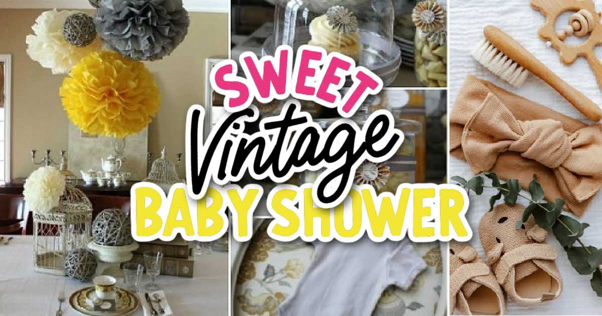 Vintage baby shower best sale tableware