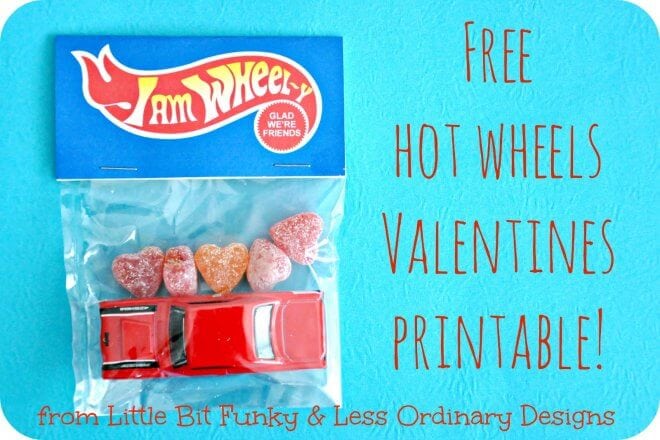 Free I Wheely Like You Valentines For Boys