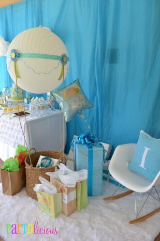 Hot Air Balloon Baby Shower Party Theme - Spaceships and Laser Beams