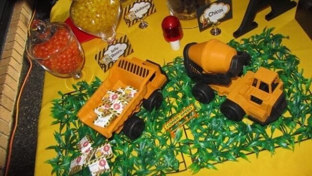 Construction Truck Birthday Party Table Centerpieces