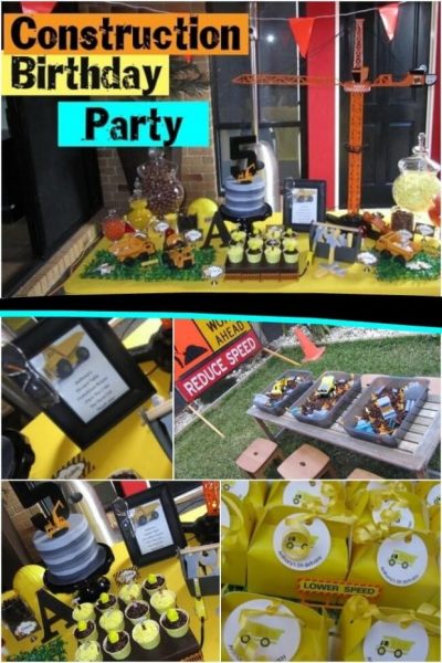 Construction Themed 5th Birthday Party - Spaceships and Laser Beams