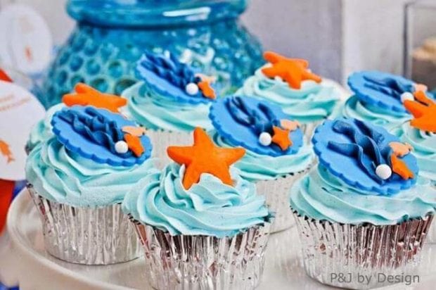 Under the Sea Birthday Party Cupcake Ideas