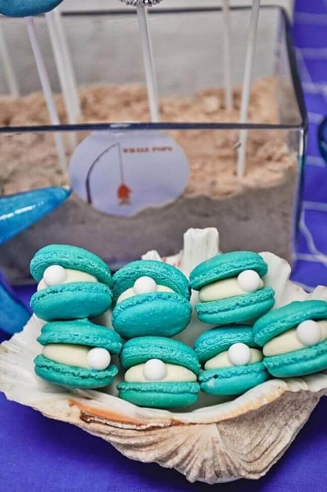 Under the Sea Birthday Party Macaroon Cookie Ideas