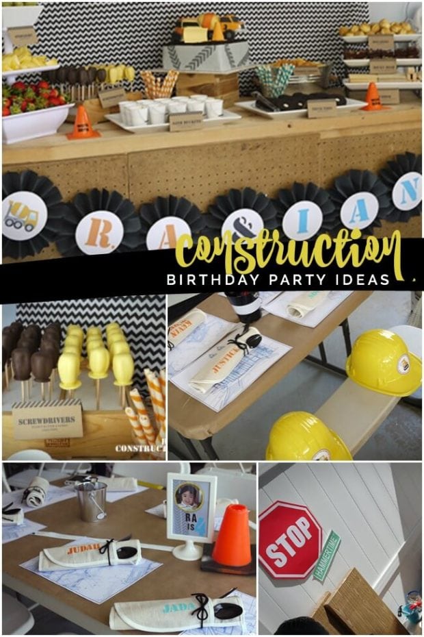 Construction Themed Birthday Party
