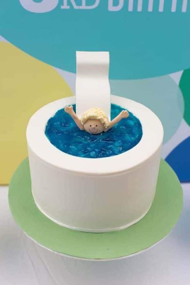 Pool Themed Birthday Party Cake