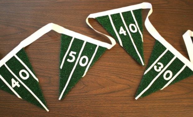 DIY Super Bowl party pennant