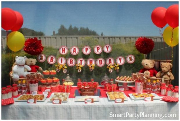 teddy bear themed birthday party for boy