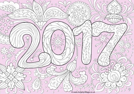 New Years Coloring Page