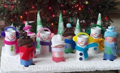 28 Christmas Crafts Made From Toilet Paper Rolls - Spaceships and Laser ...