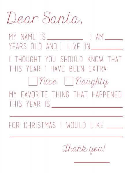 20 Free Printable Letters to Santa Templates - Spaceships and Laser Beams