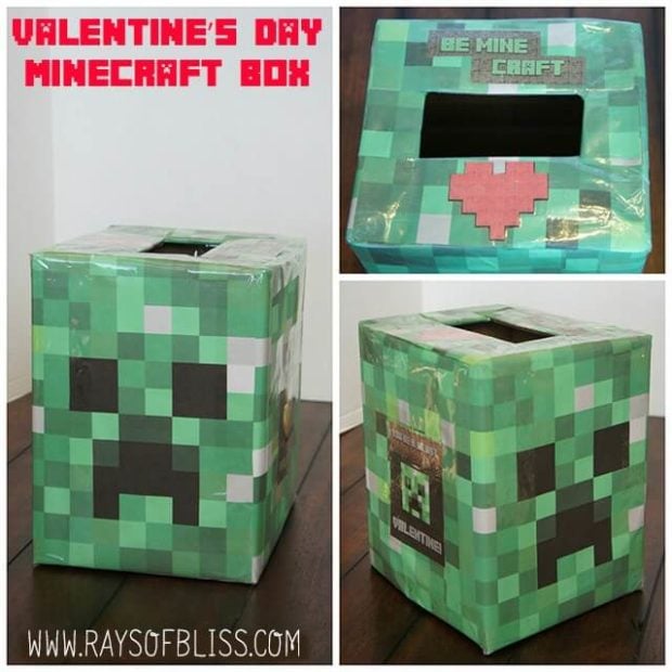 Easy Minecraft Valentines Day Box