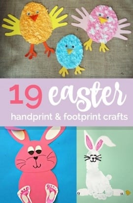 19 Easter Hand & Foot Print Crafts - Spaceships and Laser Beams