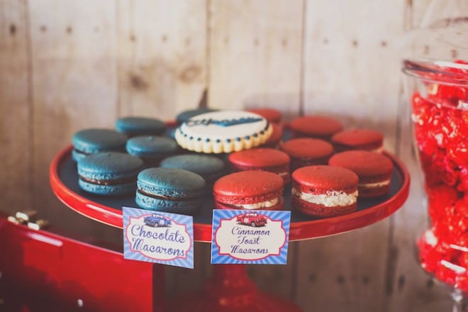 Vintage Car Themed Party Food Macaroon Ideas