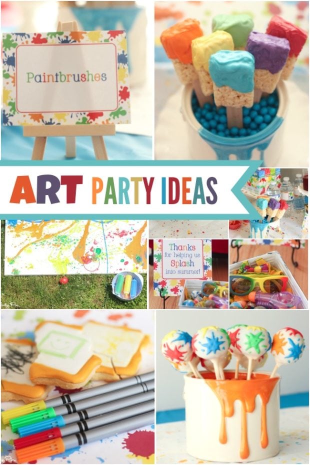 Paint Party Favors, Paint Birthday Party Crayons, Art Party Favors