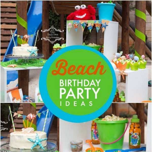 A Boy s Beach-Themed 3rd Birthday Party | Spaceships and Laser Beams