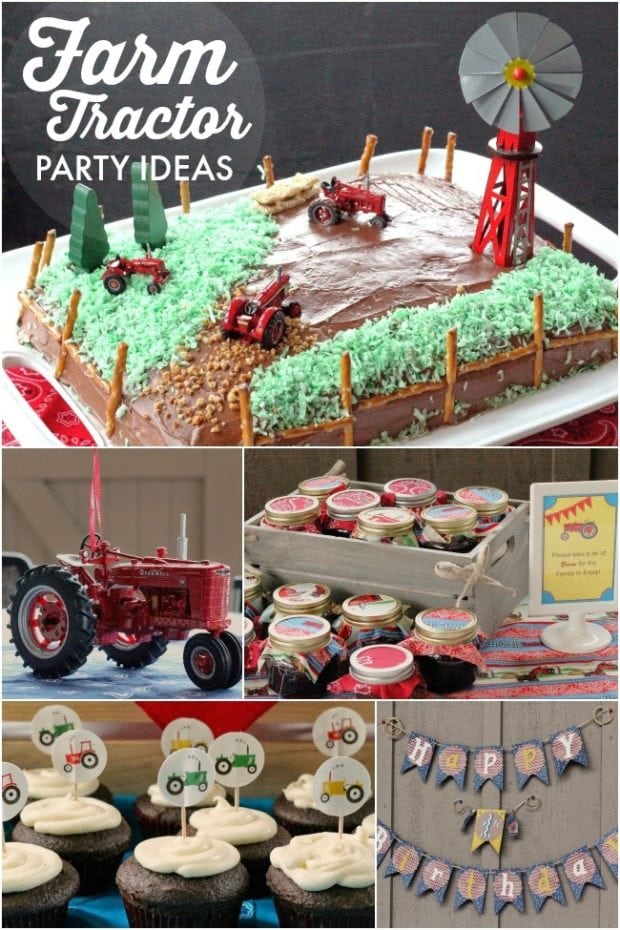 Farm Animals Tractor Party Food Stand, Birthday Party Table Decorations, Kids  Birthday Party Buffet Decorations 