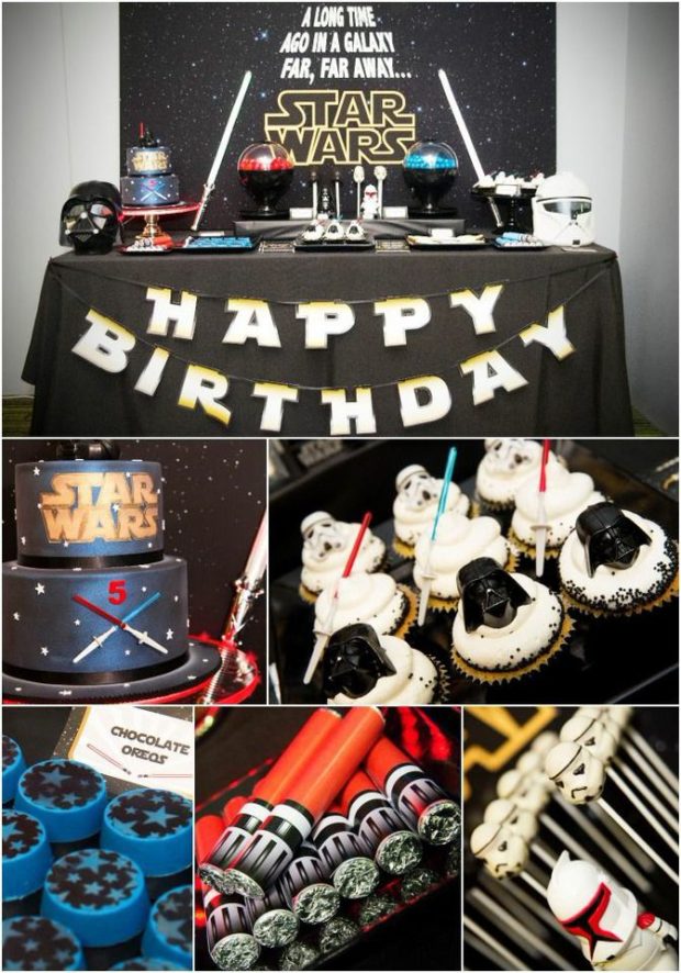 A Good vs. Evil Star Wars Dessert Table - Spaceships and Laser Beams