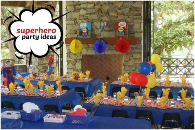 Superhero Themed Birthday Party For 4 Year Old Boys Spaceships And Laser Beams