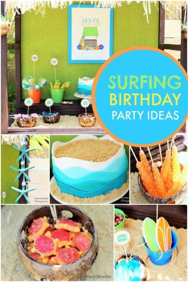 A Boy's Surfing Birthday Party | Spaceships and Laser Beams