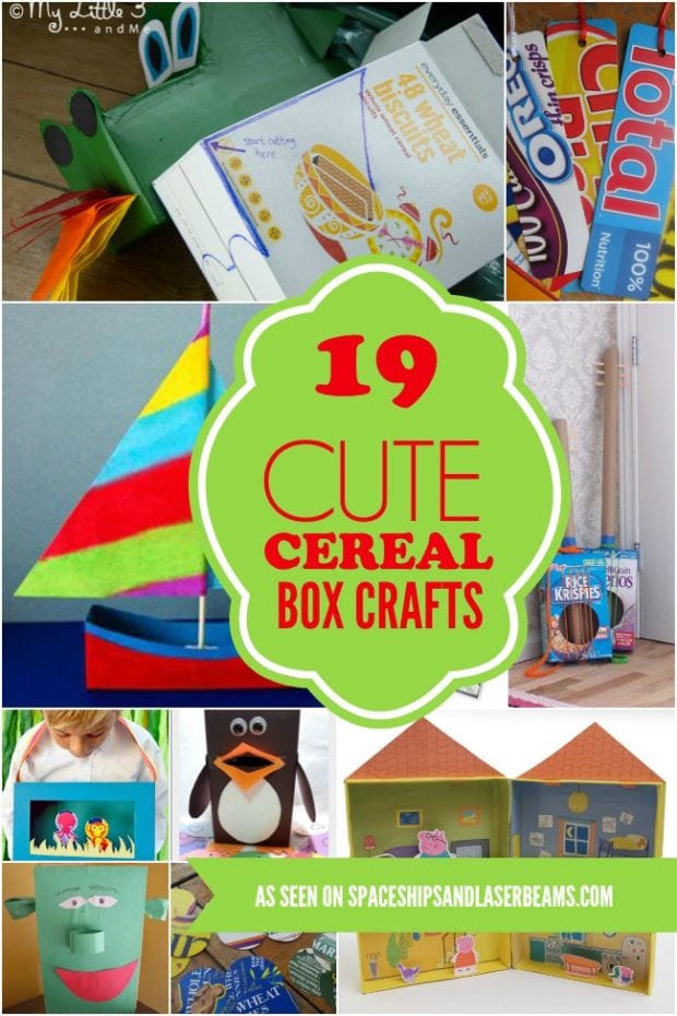 19 Cute Cereal Box Crafts | Spaceships and Laser Beams