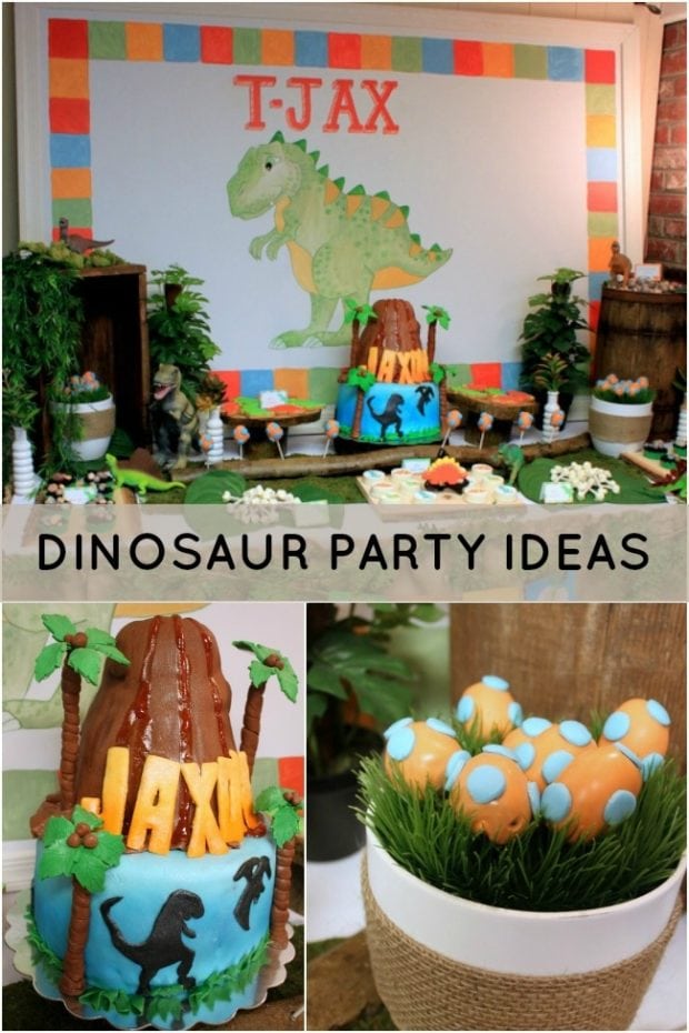 Dinosaur Themed 2nd Birthday Party - Spaceships and Laser Beams