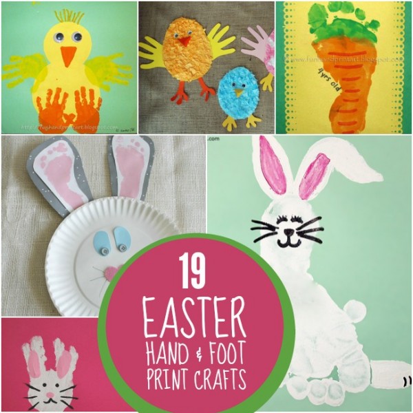 19 Easter Hand & Foot Print Crafts | Spaceships and Laser Beams