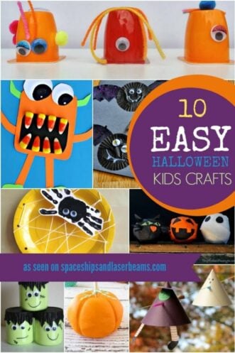 9 Paper Plate Halloween Crafts For Kids - Spaceships and Laser Beams