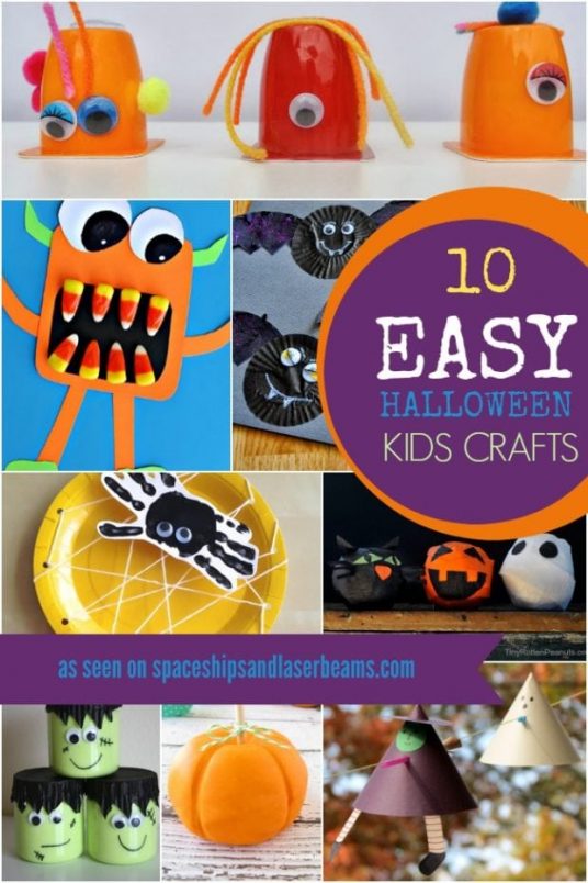 9 Paper Plate Halloween Crafts For Kids - Spaceships and Laser Beams