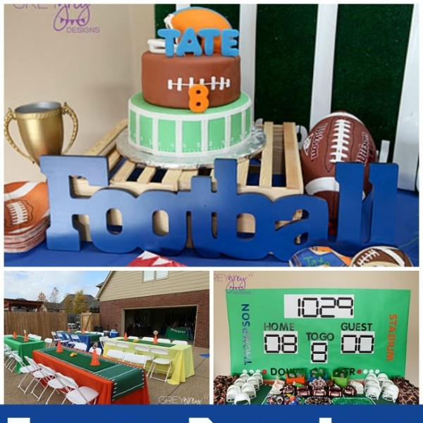 This Boy’s Football Birthday Party is a Touchdown! | Spaceships and ...