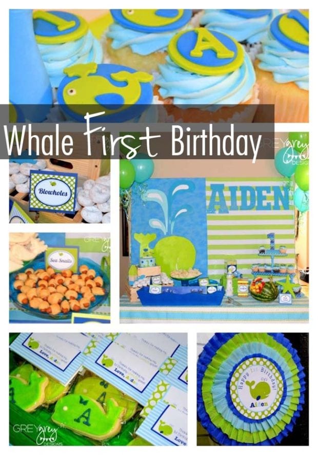 Whale First Birthday {Ocean Themed Party Ideas} - Spaceships and Laser ...