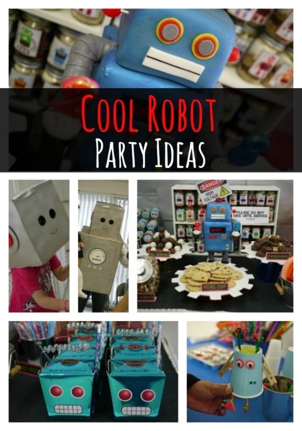 Cool Robot Themed Birthday Party - Spaceships and Laser Beams