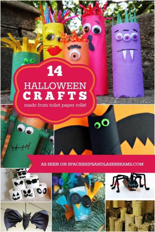 14 Halloween Handprint & Footprint Crafts - Spaceships and Laser Beams