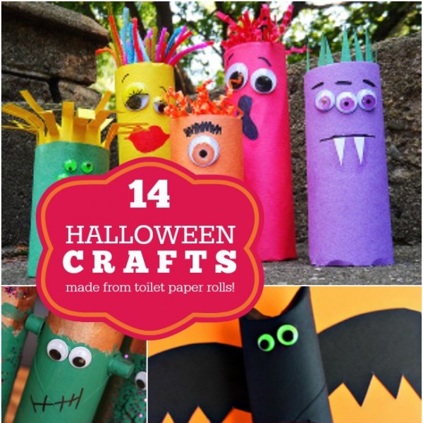 14 Halloween Kids’ Crafts Made from Toilet Paper Rolls | Spaceships and ...