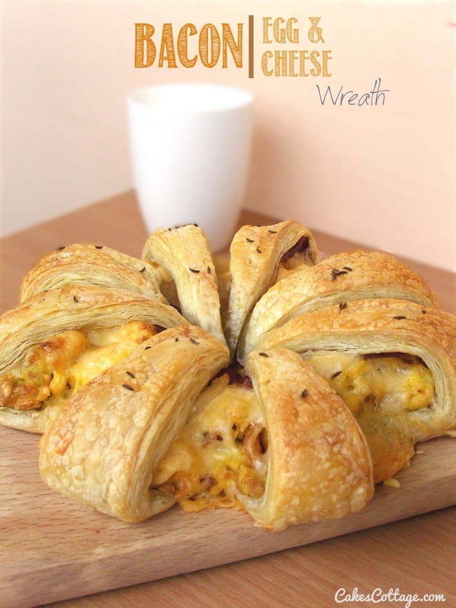 Bacon Egg and Cheese Wreath