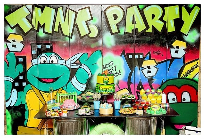 Boy's TMNT Grafitti Birthday Party Idea