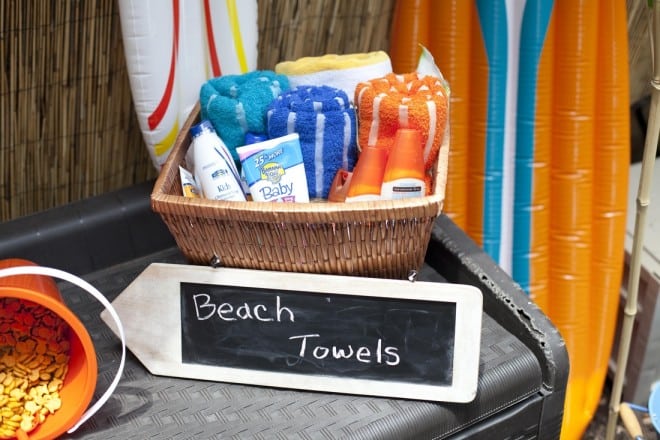Beach Towels for a Beach Themed Birthday Party