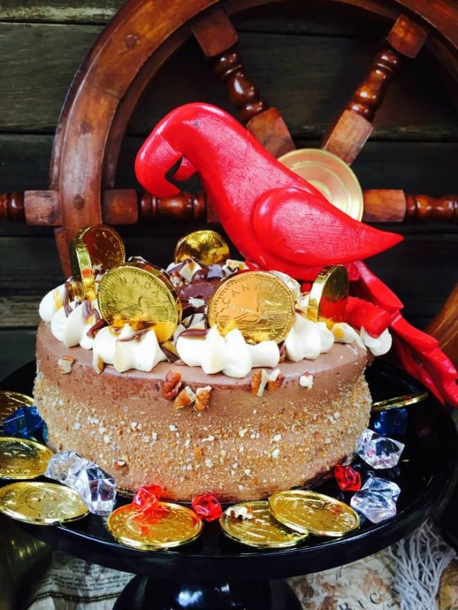 Boy's Pirate Themed Birthday Cake