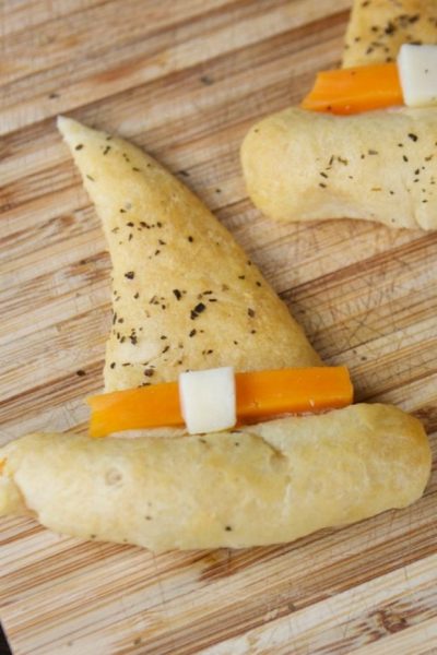 Halloween Party Food: Crescent Roll Witch Hats - Spaceships and Laser Beams