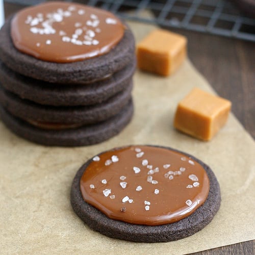 Salty Chocolate Caramel Butter Cookies