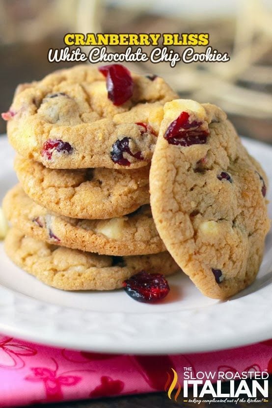 Cranberry Bliss White Chocolate Chip Cookies