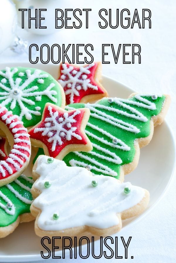 Colorful Christmas cookies on a plate