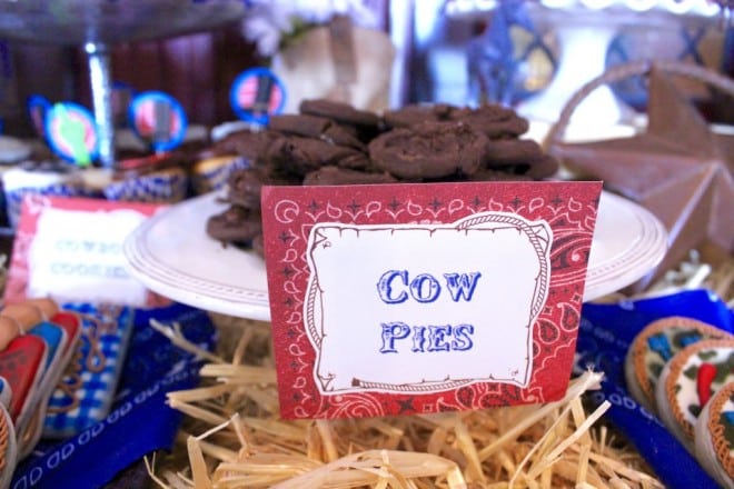 Cowboy Themed Western Cookie Cow Pie Party Food Ideas