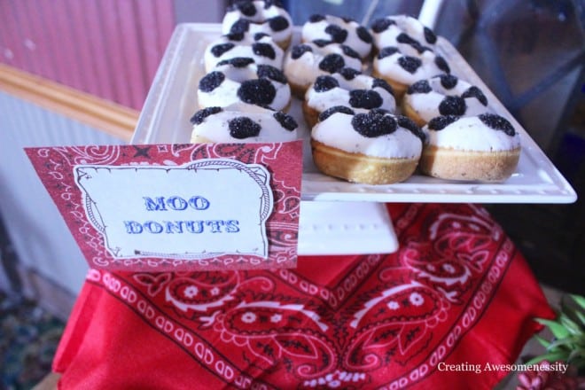 Cowboy Western Themed Birthday Party Food Donuts