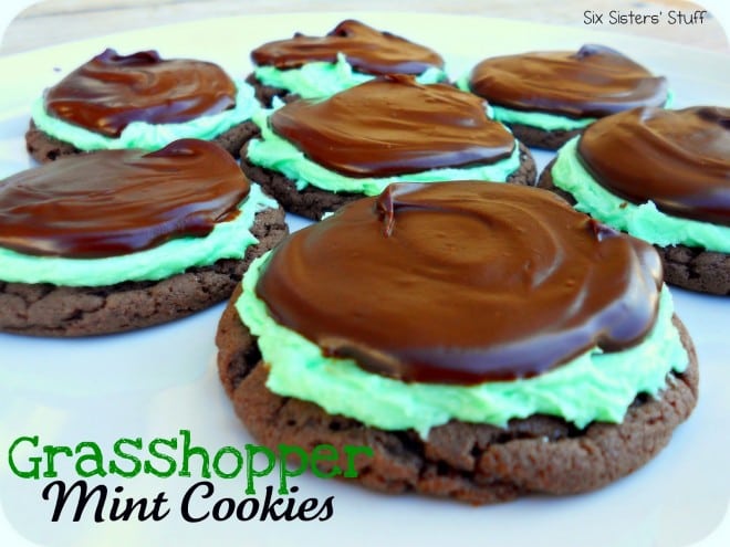 Grasshopper Mint Chocolate Cake Mix Cookies