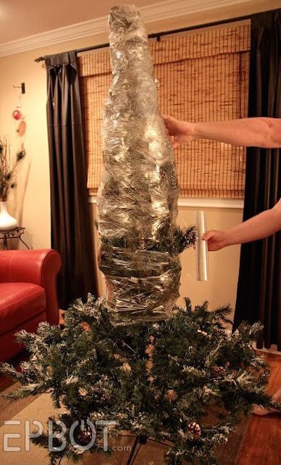 How to Shrink Wrap Your Christmas Tree