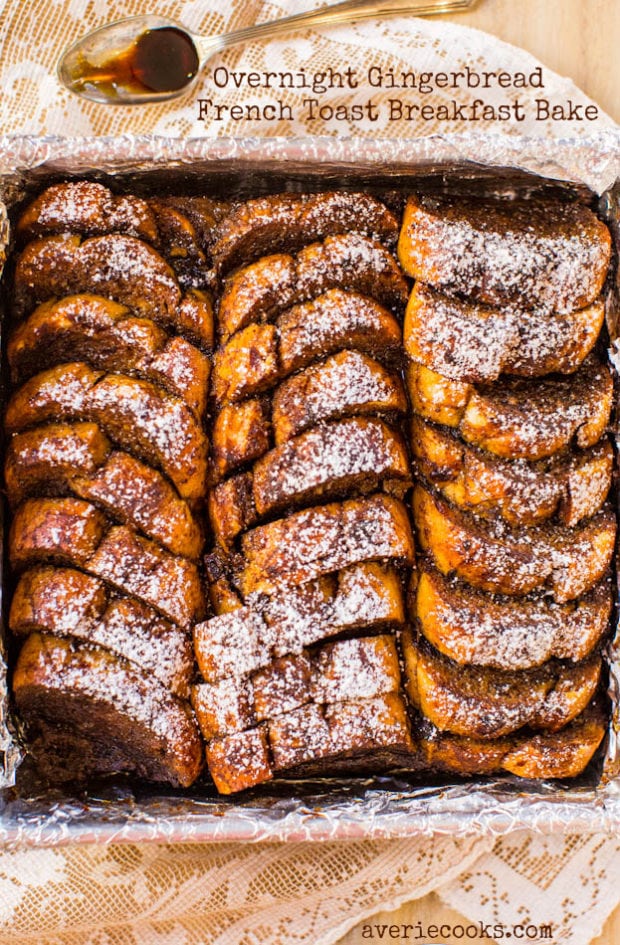 Overnight Gingerbread French Toast Breakfast Bake