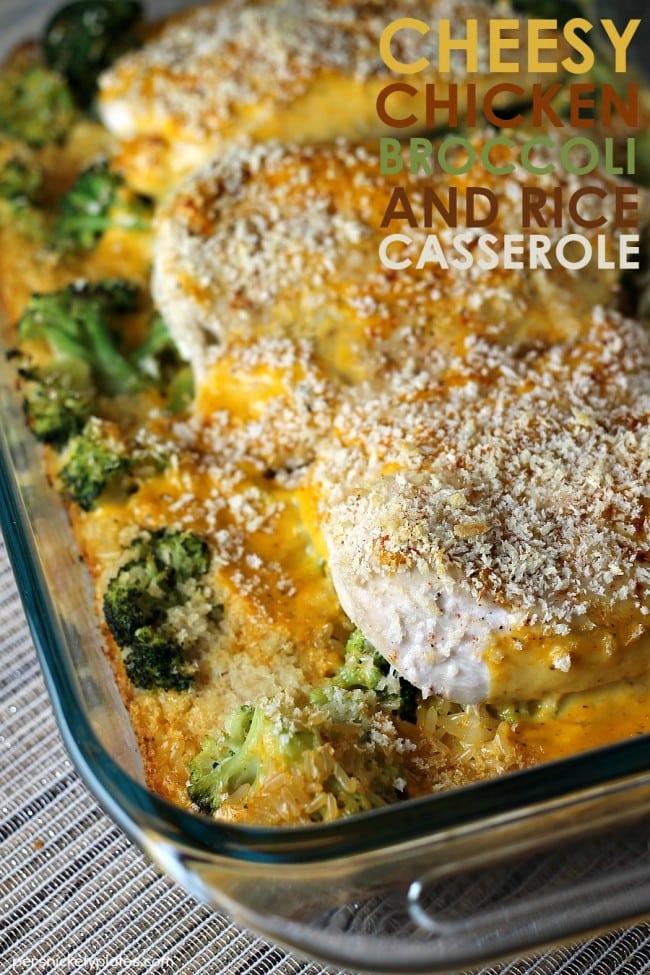 Cheesy Chicken Broccoli and Rice Casserole