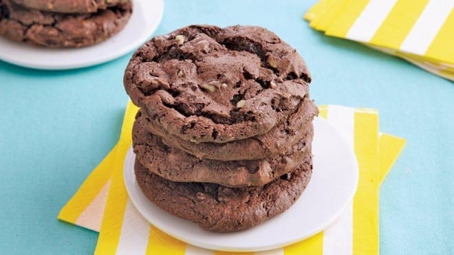 Chocolate Mint Cake Batter Cookies