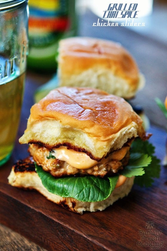 Grilled Thai Spice Chicken Sliders