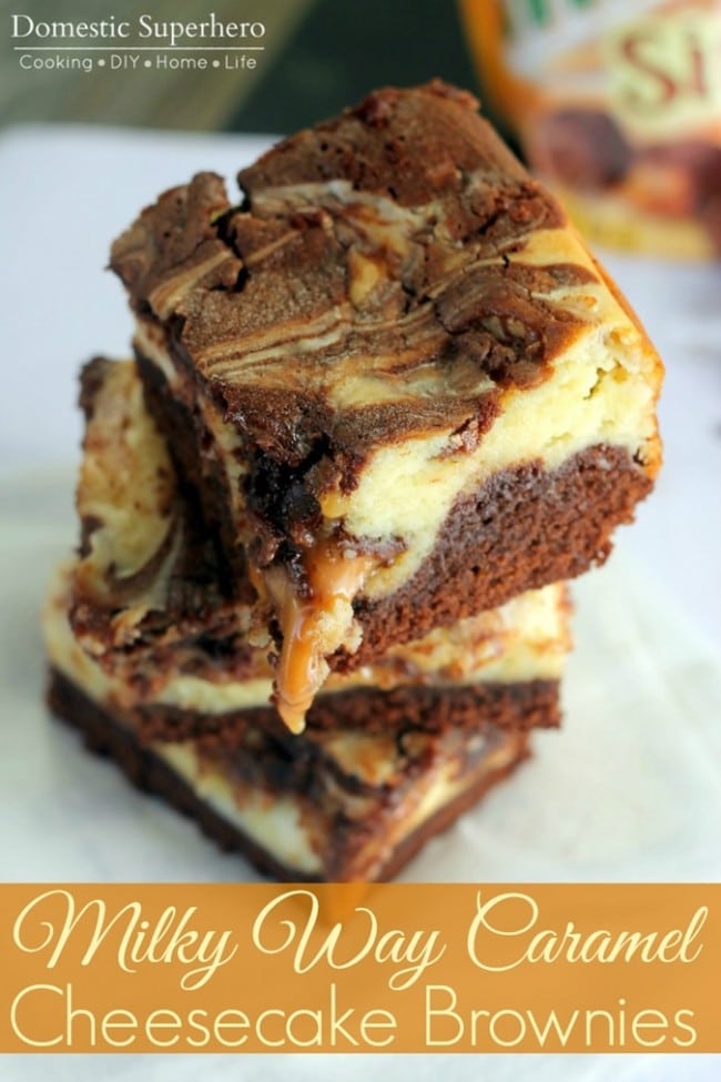 17 Milky Way Caramel Cheesecake Brownies